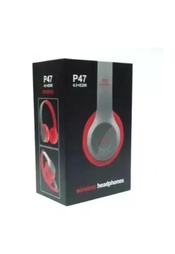 Auriculares gamer inalámbricos 5.0+EDR P47 rojo-1