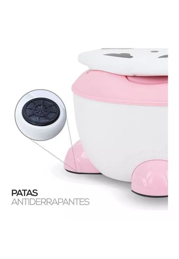 Pelela Bacinica Baño Infantil - Para Niños, Vaquita, Color Rosa, con Cojín-6
