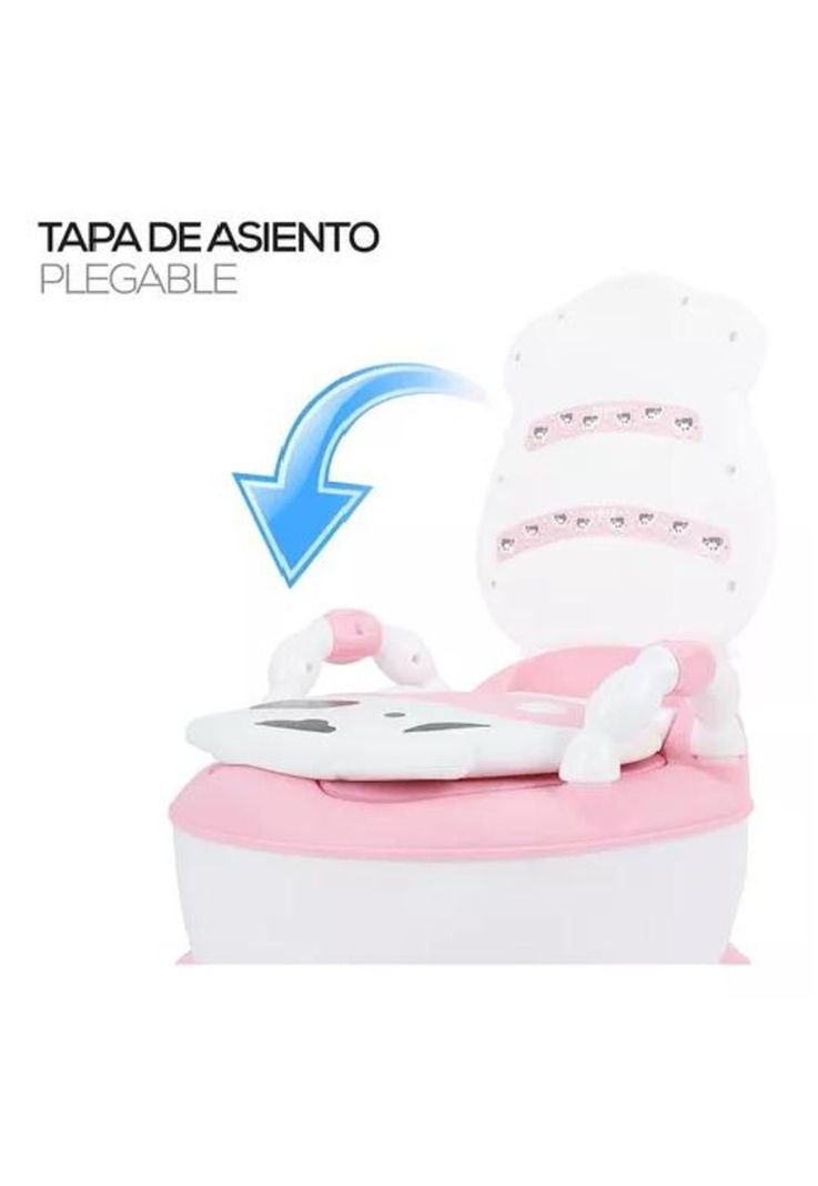 Pelela Bacinica Baño Infantil - Para Niños, Vaquita, Color Rosa, con Cojín-7