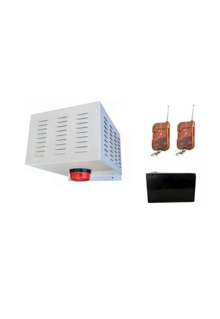 Kit Alarma Comunitaria 02 Controles + Batería de Respaldo Blanco-1