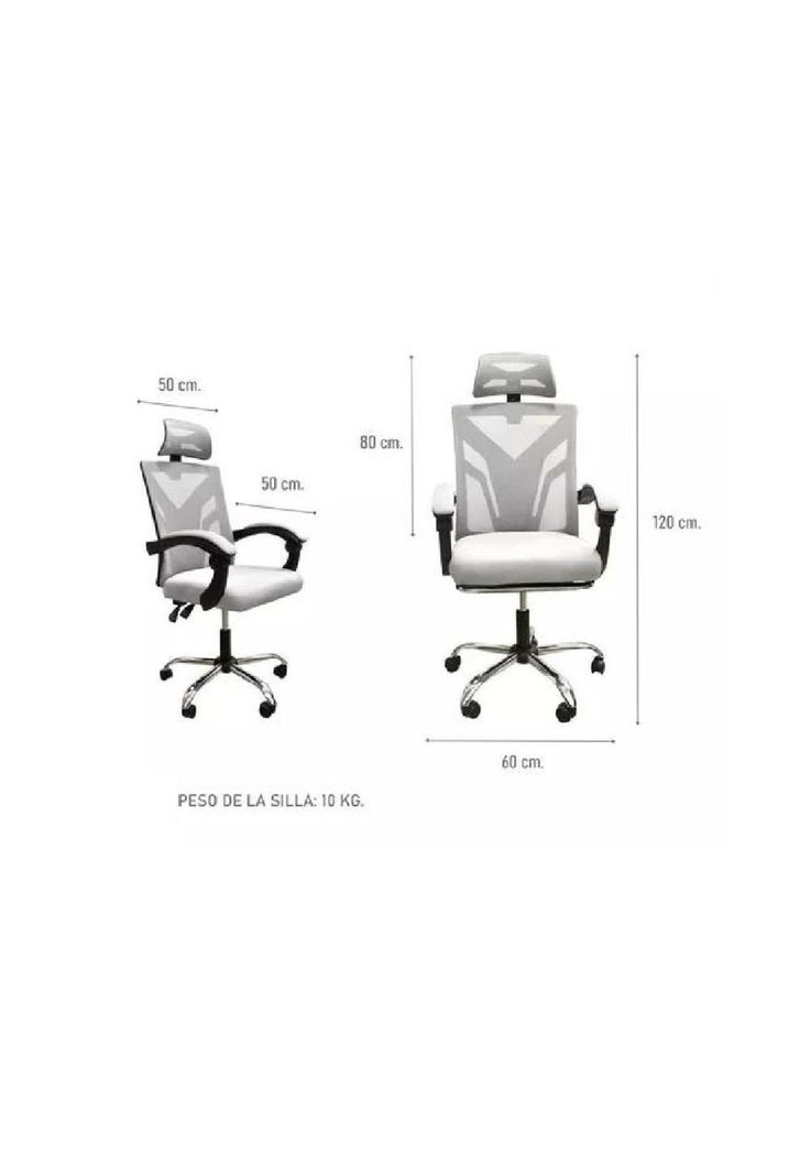 Silla ejecutiva de escritorio ergonómica Lumax Clyde color gris-1