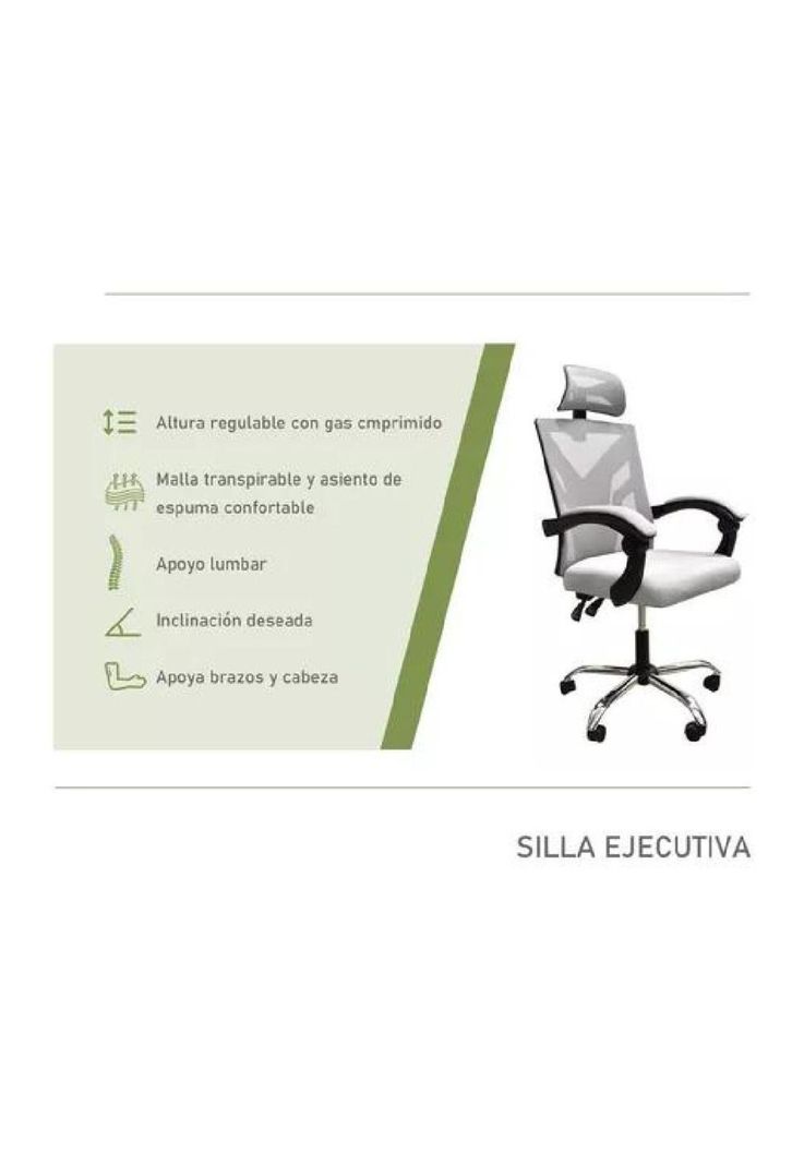 Silla ejecutiva de escritorio ergonómica Lumax Clyde color gris-3