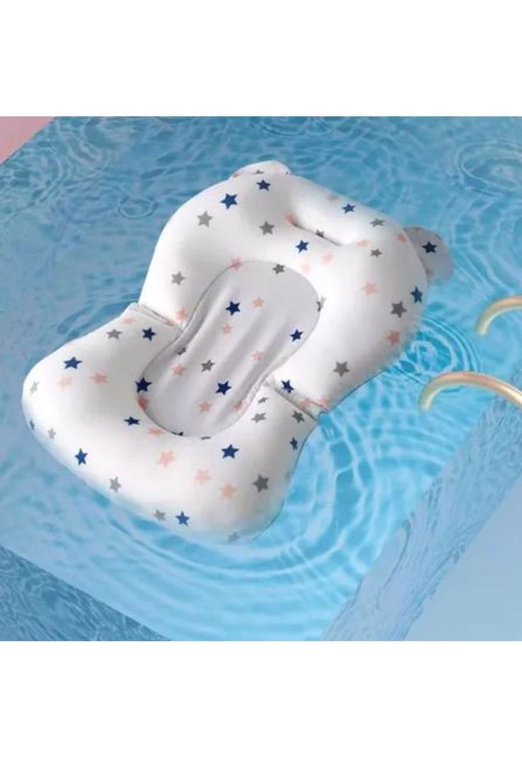 Bañera plegable bebé con termómetro y accesorios, color azul-2