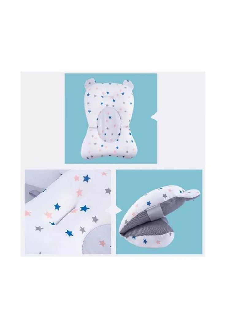 Bañera plegable bebé con termómetro y accesorios, color azul-3