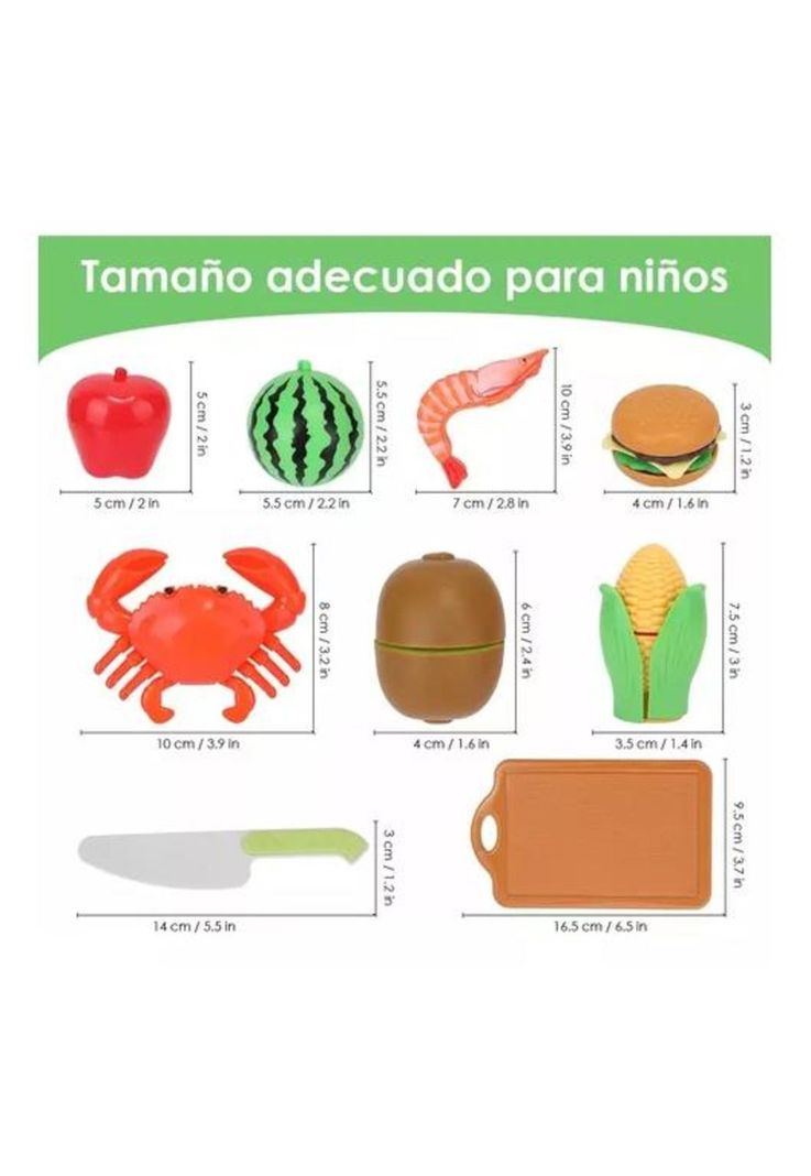 Juguete de corte de cocina de frutas y verduras 51 piezas multicolor-3