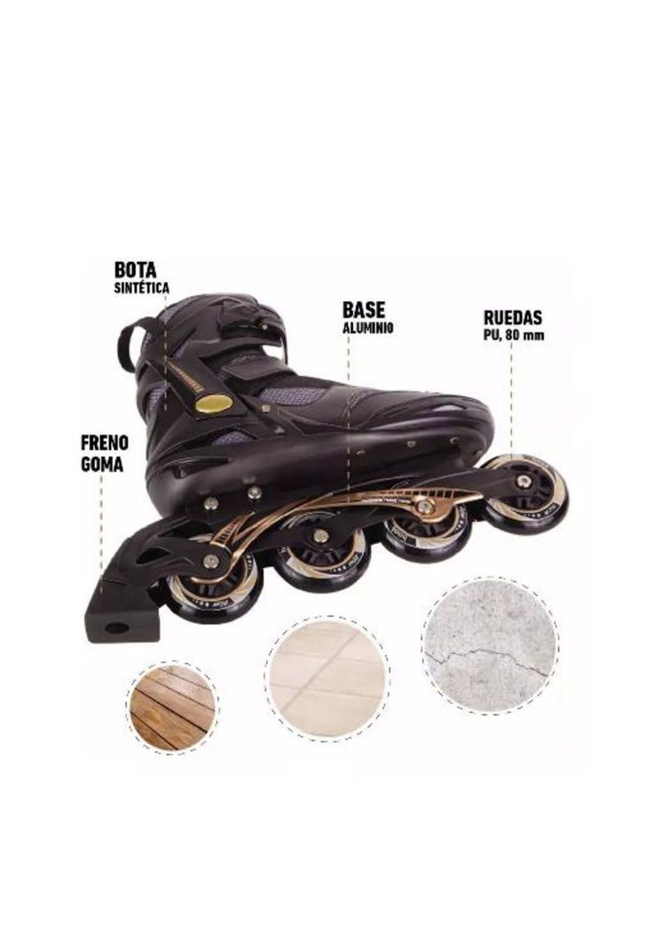 Patines en línea roller talla 37-40 ajustable, fucsia-5