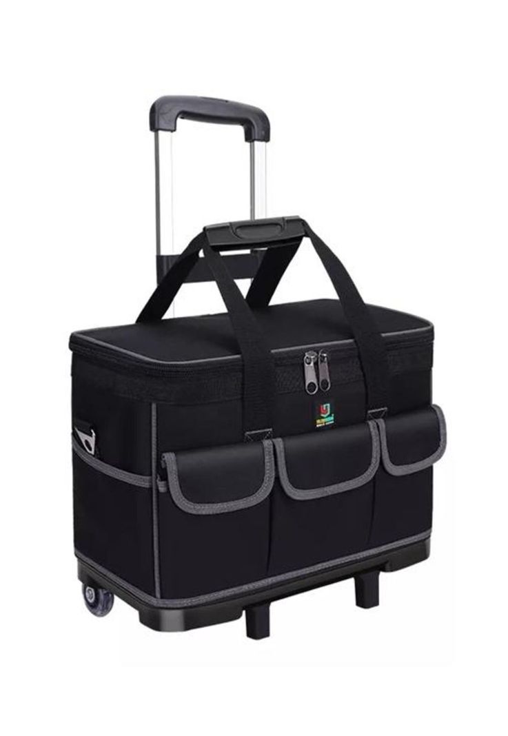 Bolso porta herramientas con ruedas, 20", color negro-0