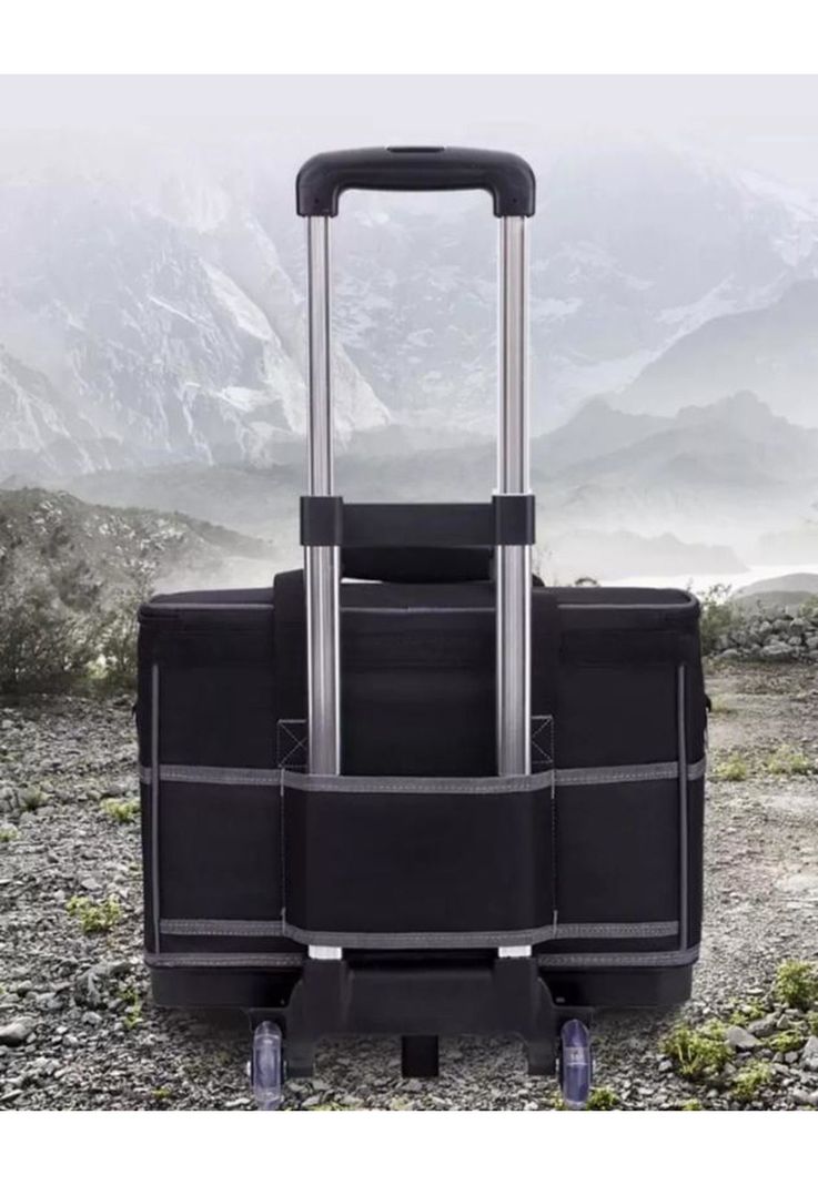 Bolso porta herramientas con ruedas, 20", color negro-6