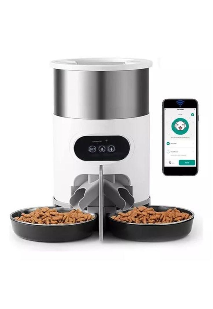Dispensador Automático de Alimentos para Mascotas - Doble Robot-0