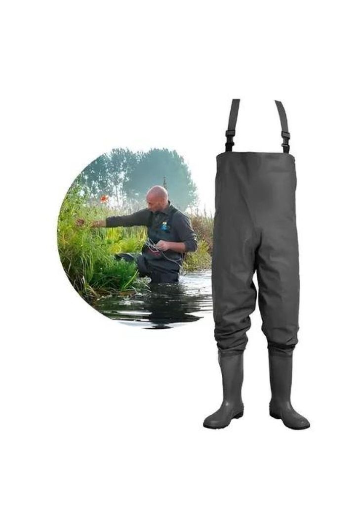 Waders para pesca, botas de pesca talla 43 color verde-2
