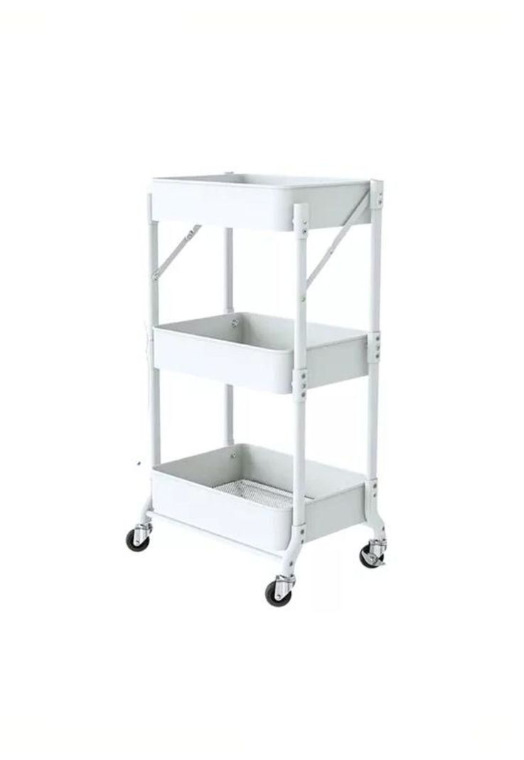 Organizador Carro Plegable Multiuso 3 Niveles Blanco-0