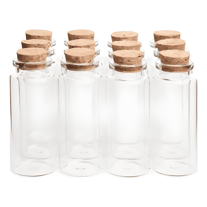 Mini frasco botella vidrio corcho 2,2x5 cm 10 ml 60u #6