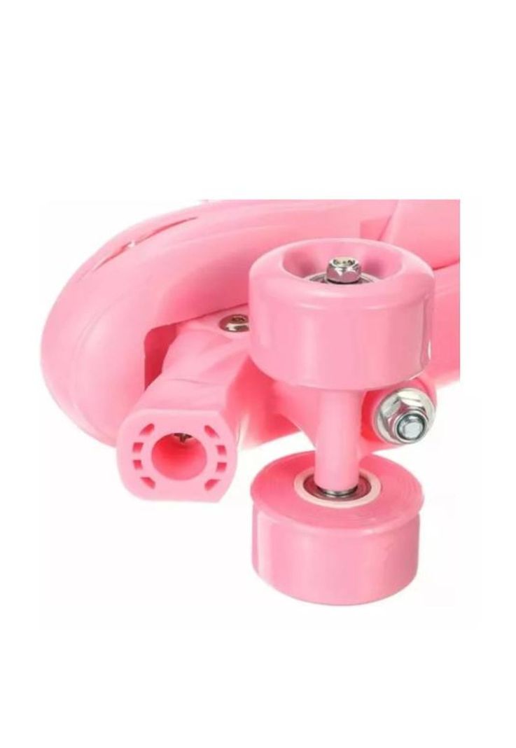 Patines rollers niña más protectores y casco talla M 25-29, rosado-2