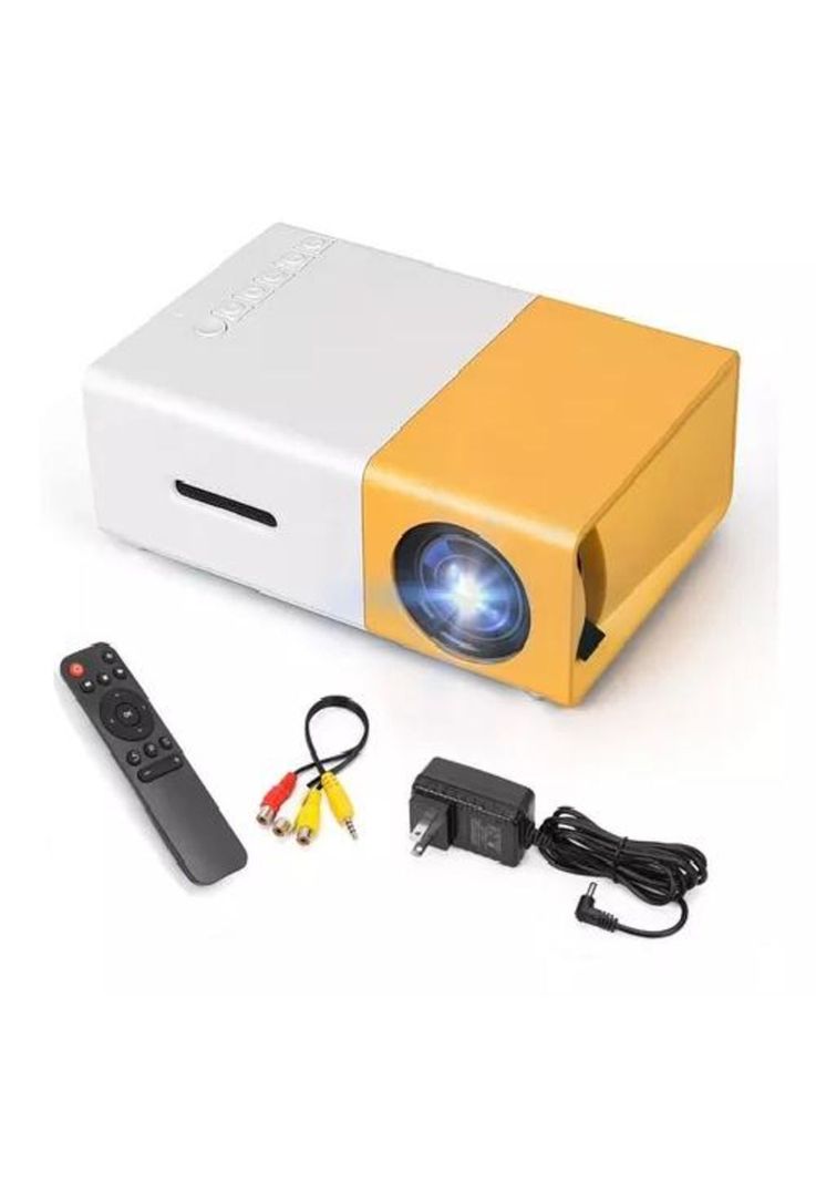 Mini proyector LED HD portátil AV HDMI LCD + control remoto-0