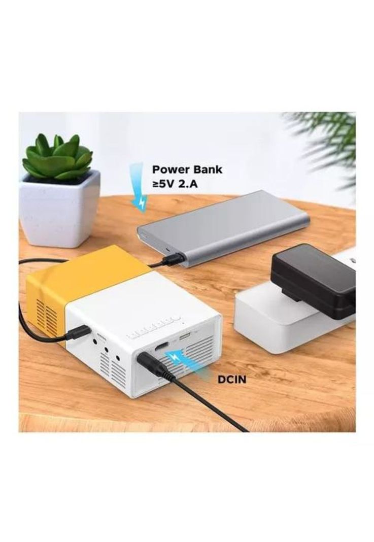 Mini proyector LED HD portátil AV HDMI LCD + control remoto-3