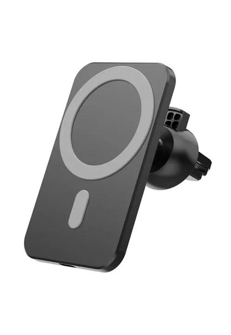 Cargador y soporte inalámbrico para iPhone MagSafe auto negro-1