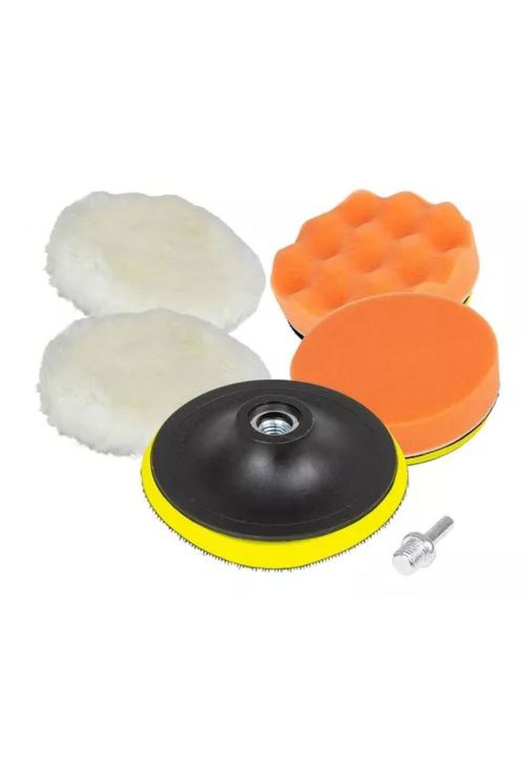 Kit de 6 piezas de borlas y esponjas para pulir auto, para taladro-0