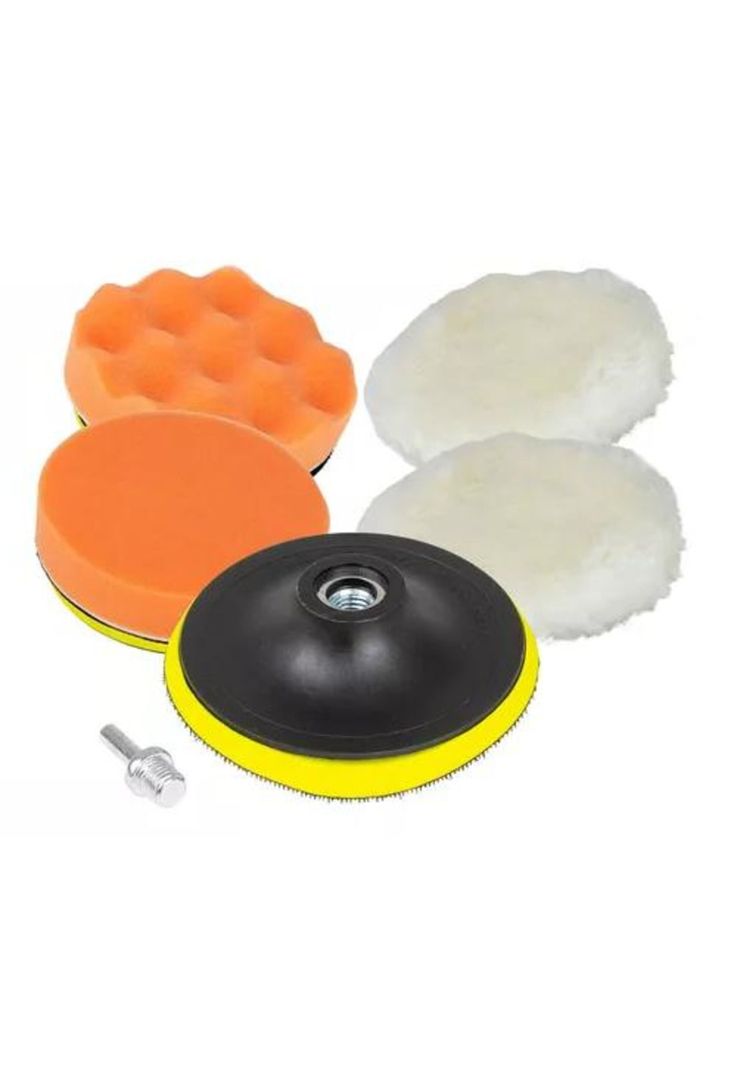 Kit de 6 piezas de borlas y esponjas para pulir auto, para taladro-1