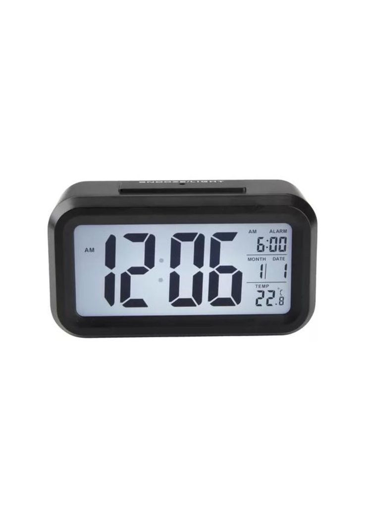 Reloj despertador pantalla led fecha temperatura alarma c...-0