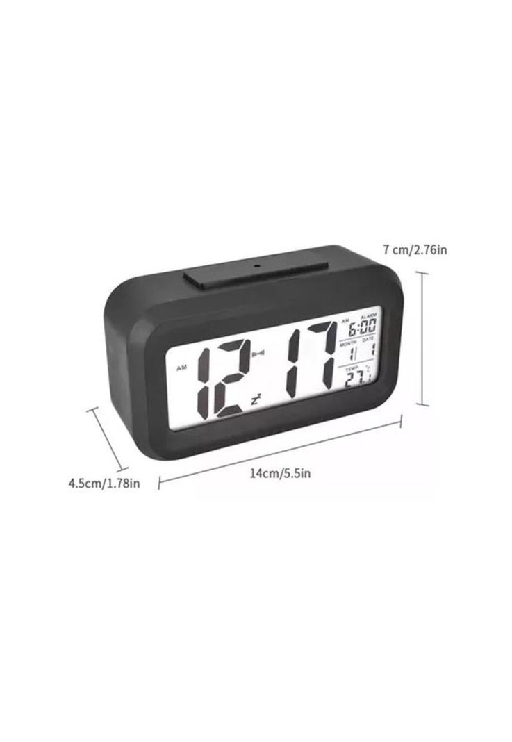 Reloj despertador pantalla led fecha temperatura alarma c...-3