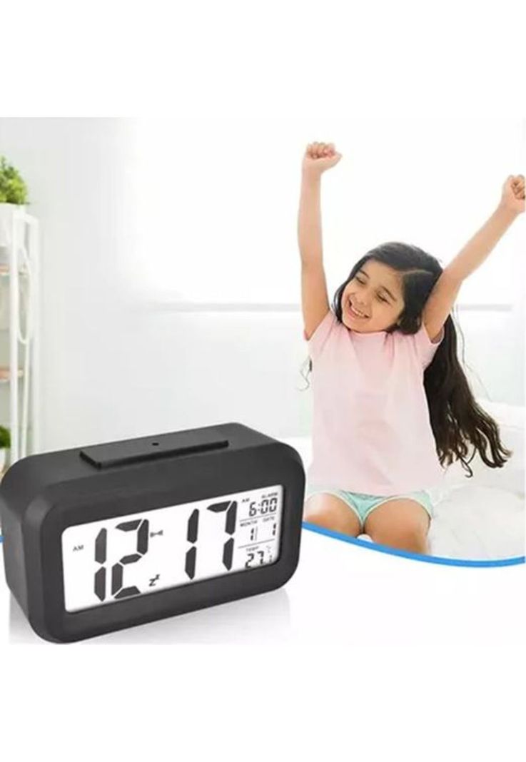 Reloj despertador pantalla led fecha temperatura alarma c...-4