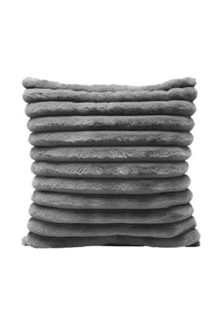 Pack 2 fundas de cojín super suave líneas decoración 43x43 cm color gris-0