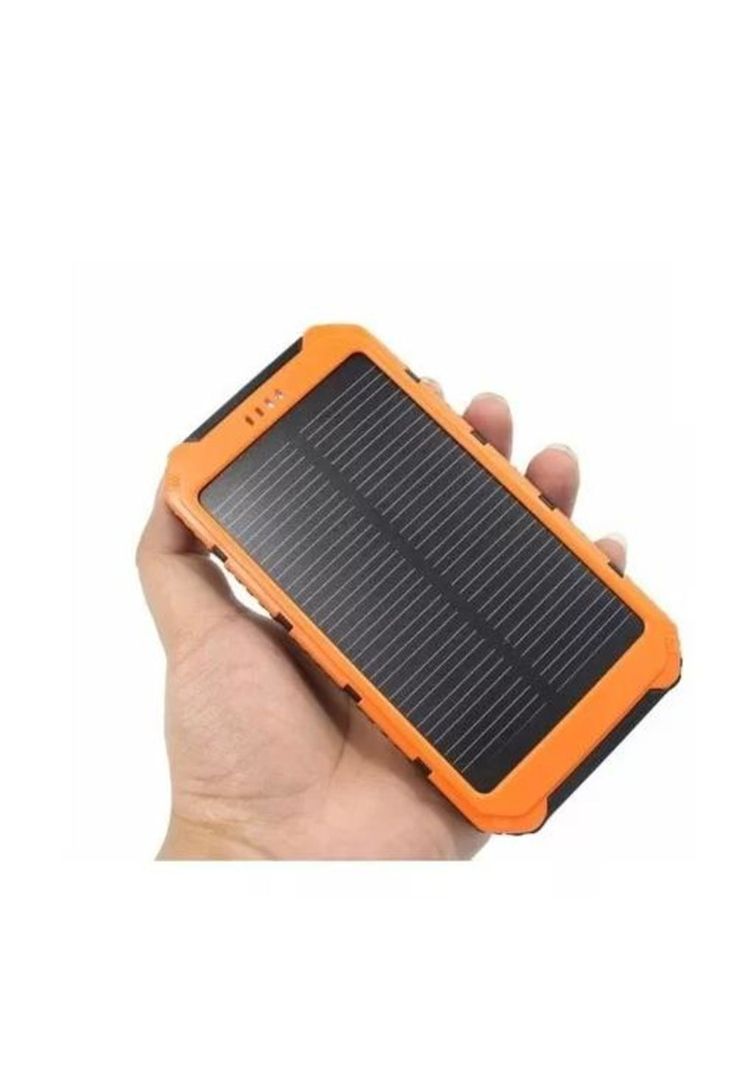Power bank con 3 puertos de carga USB, indicador de batería y linterna 11,200 mAh, blanco-0