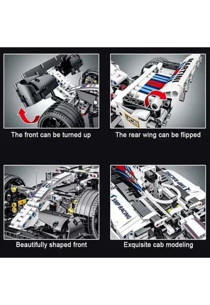 Fórmula 1 F1 bloques de construcción blancos-3