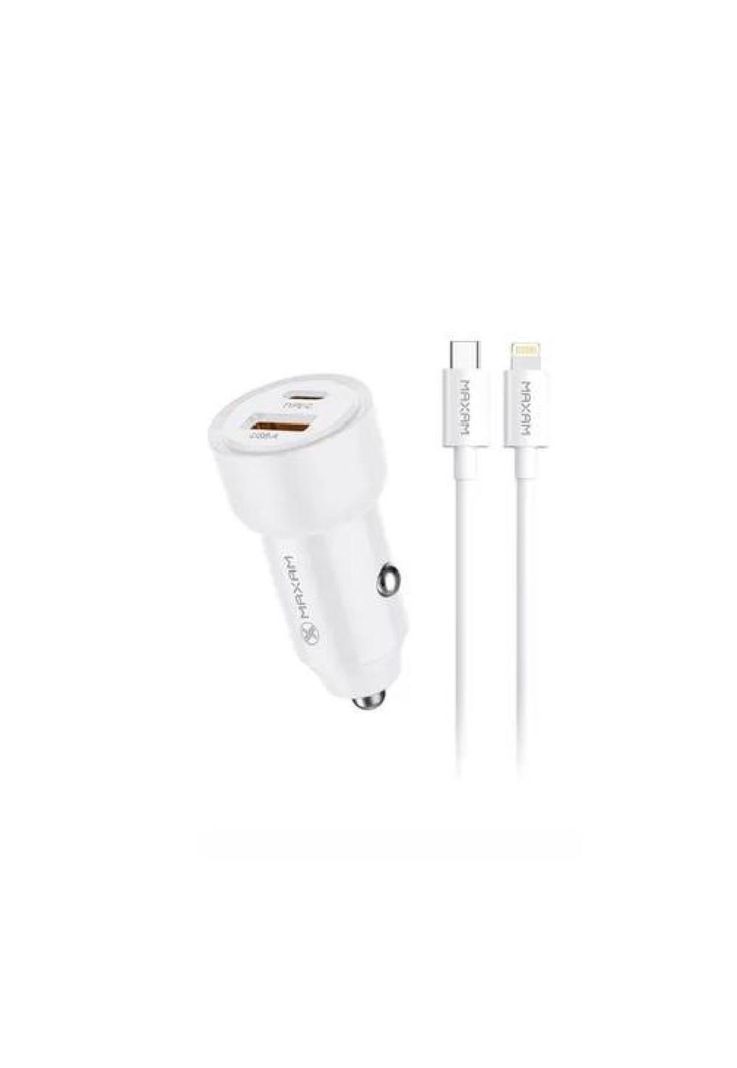 Cargador auto 60W carga rápida dual USB y tipo C para iPhone-0