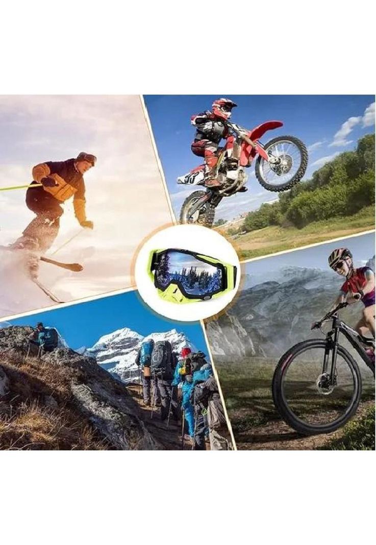 Antiparras de Motocross para Deportes Extremos - Color Amarillo-6
