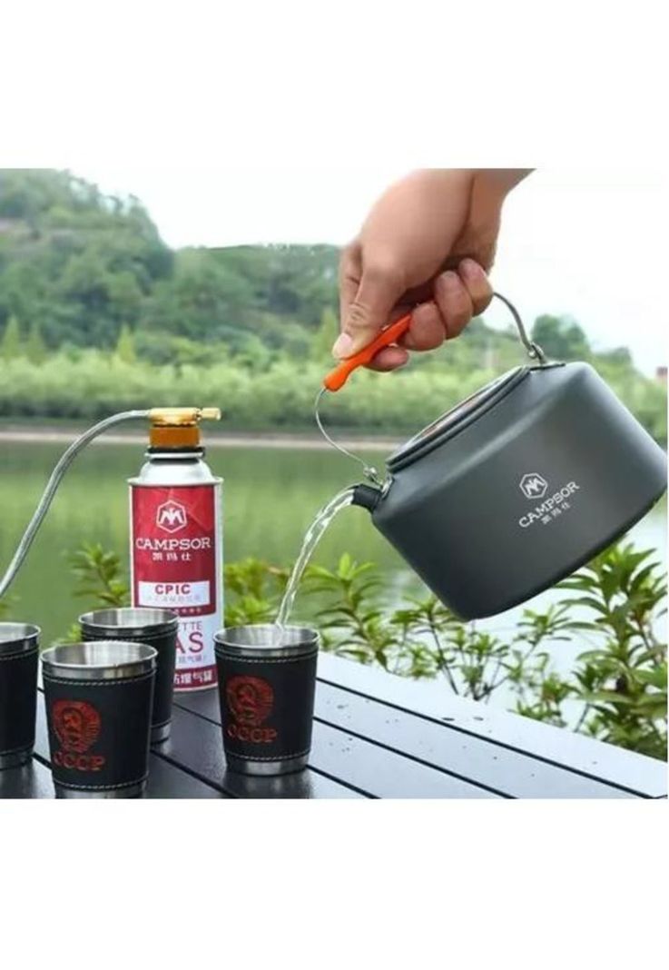 Tetera Hervidor de Agua para Camping - Con Silbato, 1.6 Litros-2