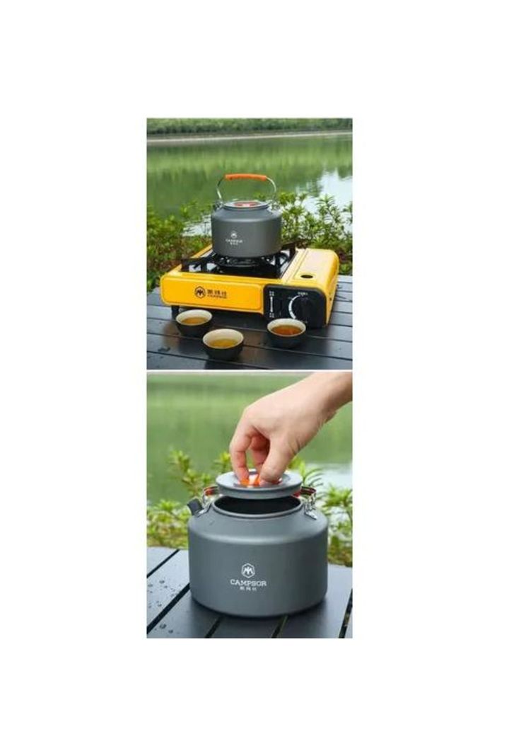 Tetera Hervidor de Agua para Camping - Con Silbato, 1.6 Litros-6