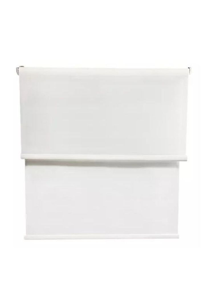 Cortina Roller Blackout 2 Paños 120x240 Doble Visillo Blanco Sin Cenefa-0