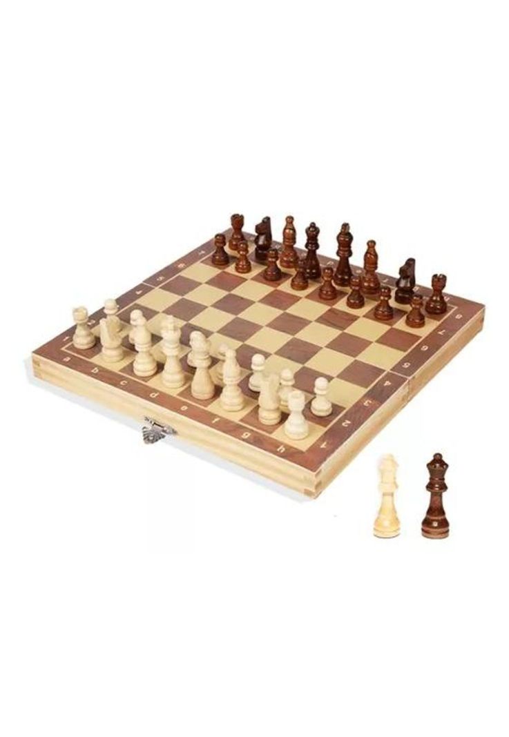 Juego de mesa de ajedrez de 39 cm tamaño grande profesional con 2 fichas-0