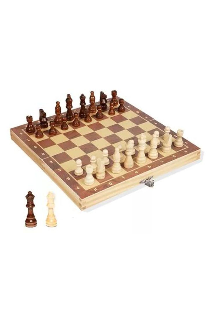 Juego de mesa de ajedrez de 39 cm tamaño grande profesional con 2 fichas-1