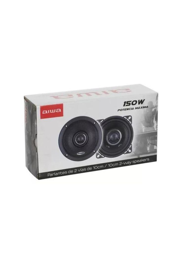 Parlantes para auto 10cm 2 vías 150W Aiwa AWS-1065P, color negro-0