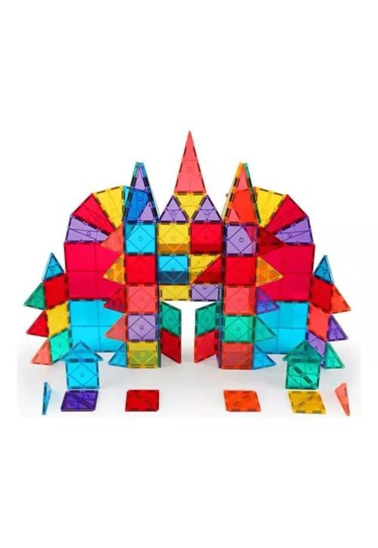 Bloques de construcción magnéticos, juego para niños multicolor-2