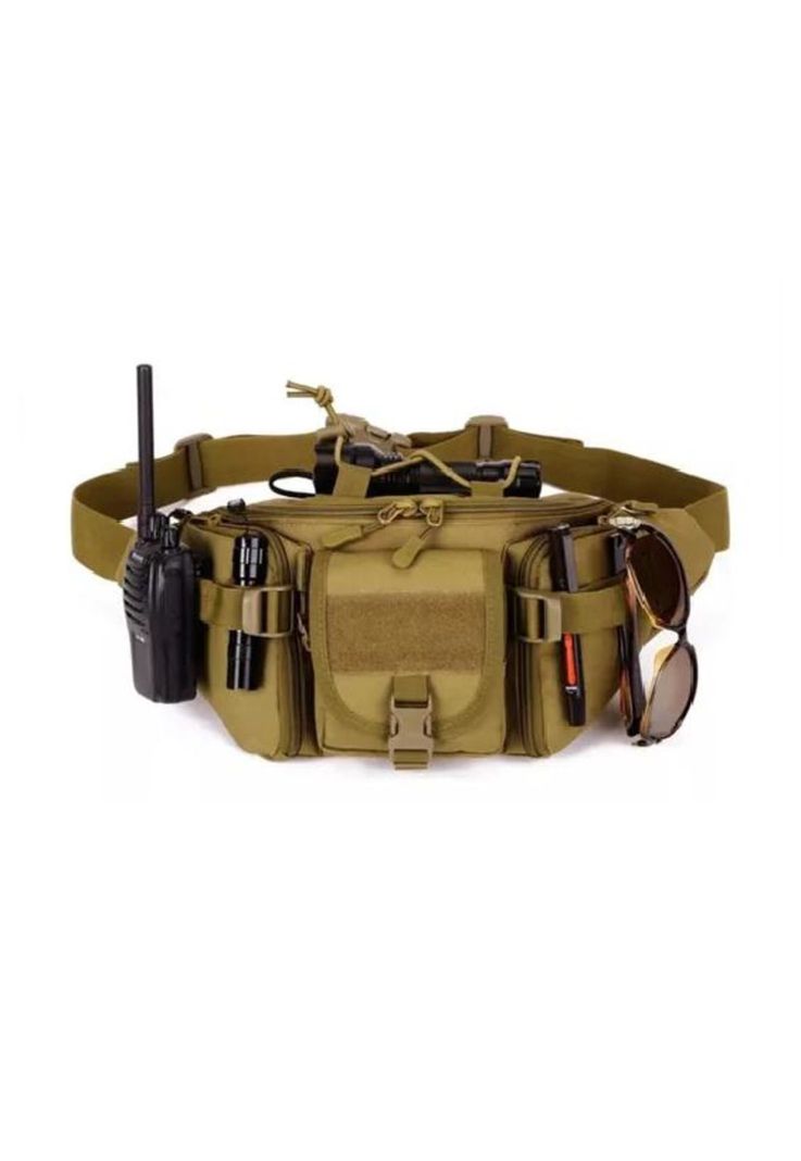 Banano de senderismo trekking outdoor táctico militar café-1