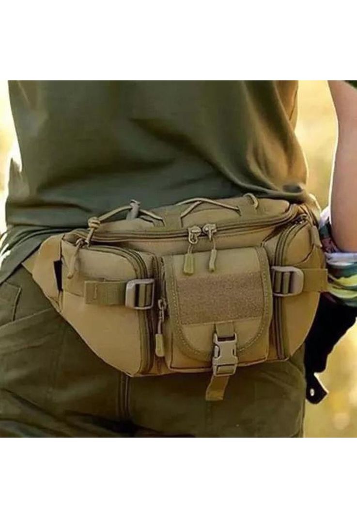 Banano de senderismo trekking outdoor táctico militar café-3
