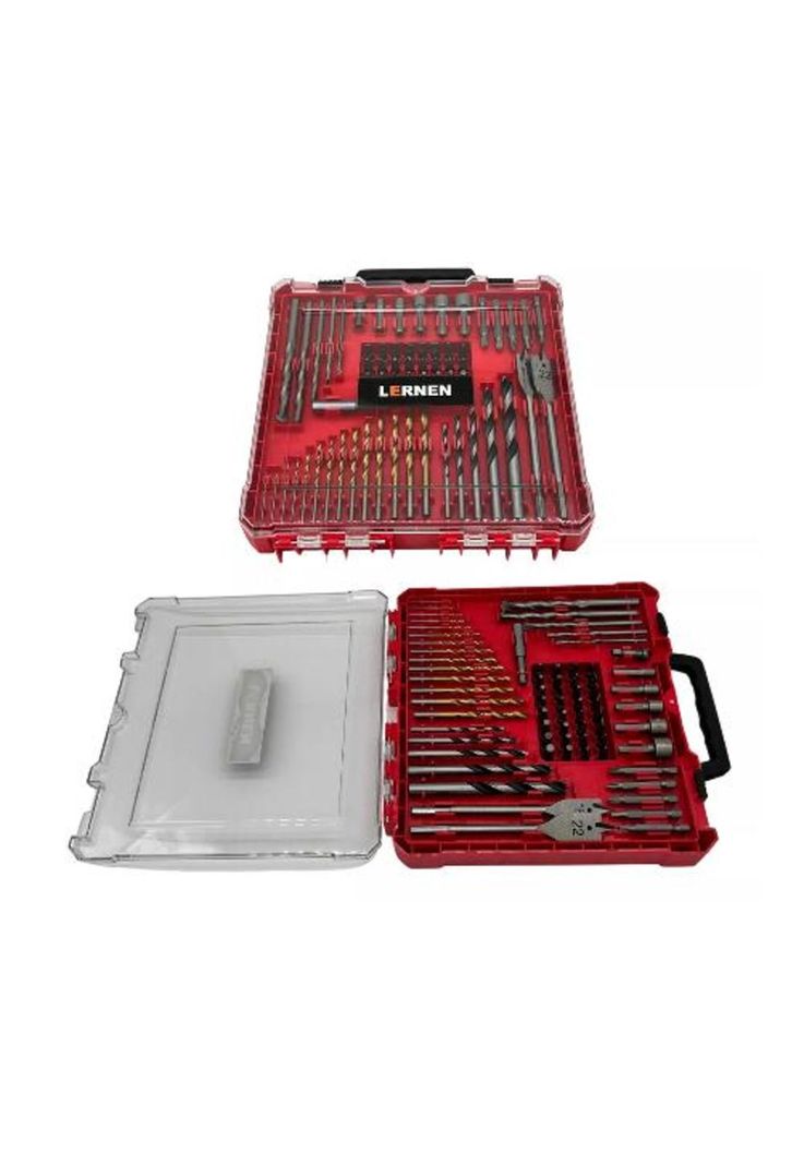 Kit de 70 brocas, dados y puntas de taladro Lernen, color negro-2