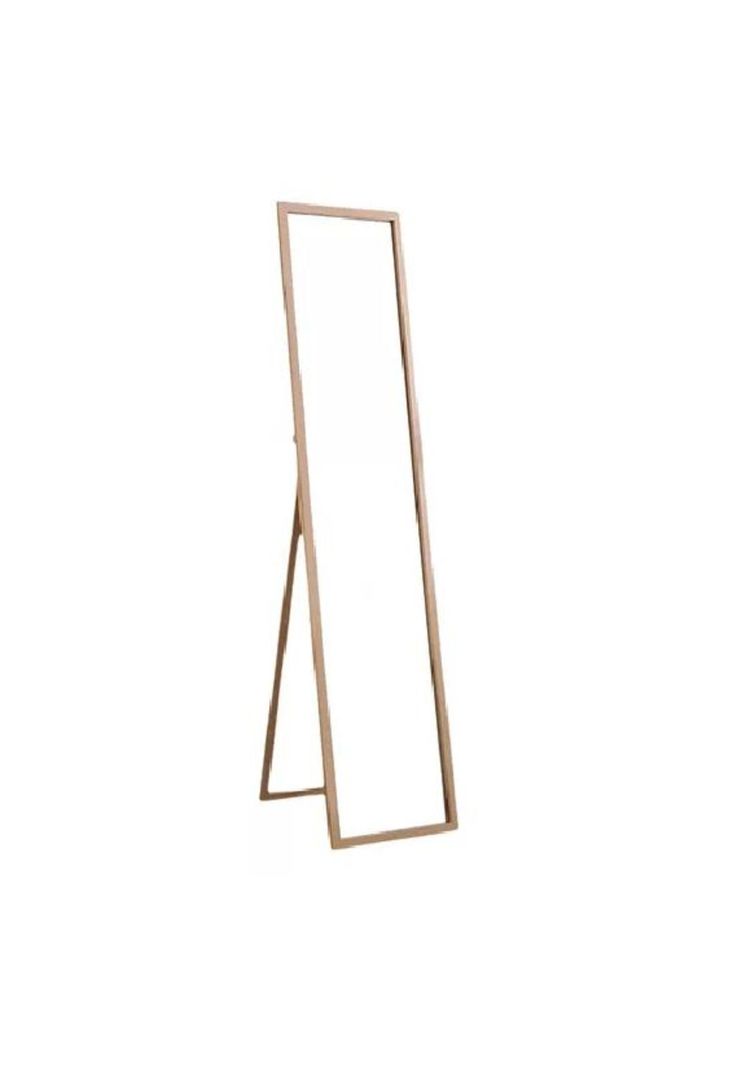 Espejo Cuerpo Entero 150x40cm Base Plegable Estilo Japonés Marrón-0