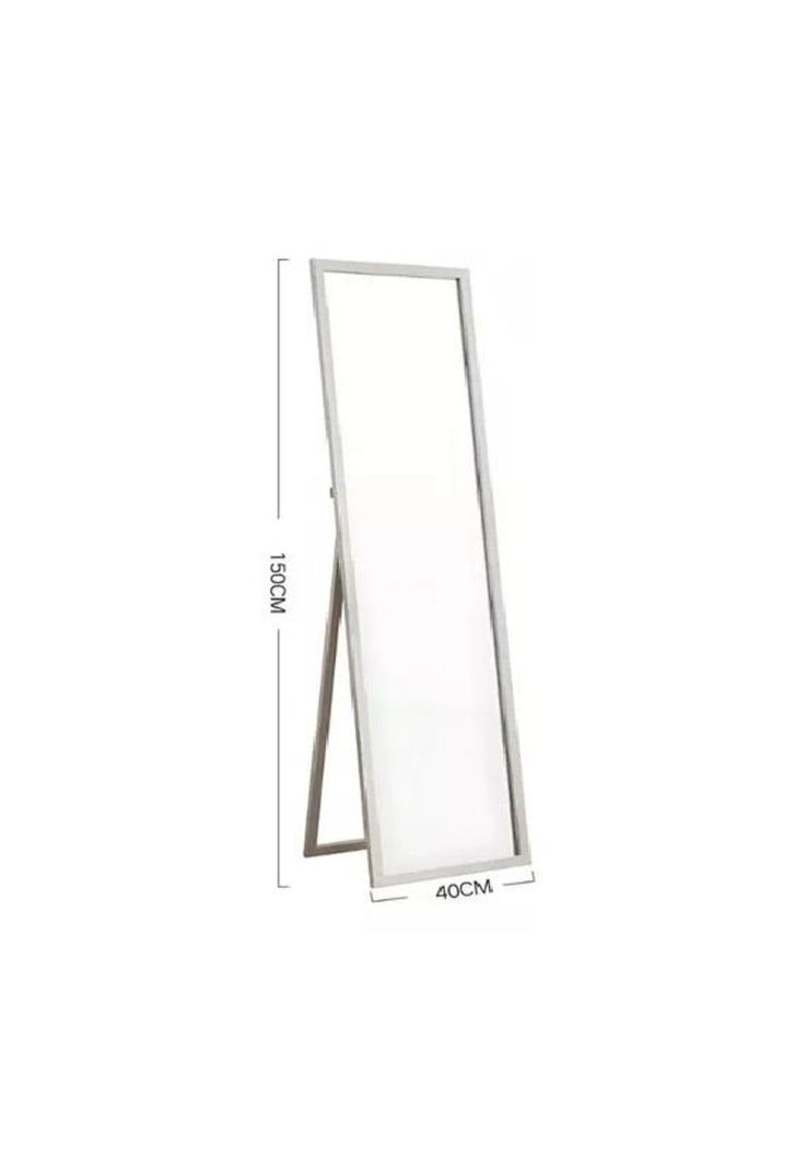 Espejo Cuerpo Entero 150x40cm Base Plegable Estilo Japonés Blanco-1