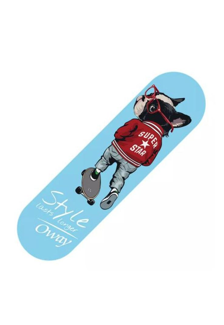 Tabla skate madera perro 7 láminas 32'', negro-0