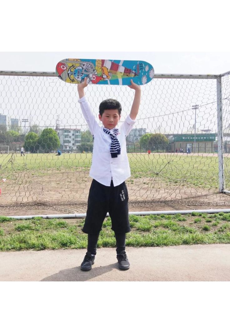 Tabla skate madera perro 7 láminas 32'', negro-2
