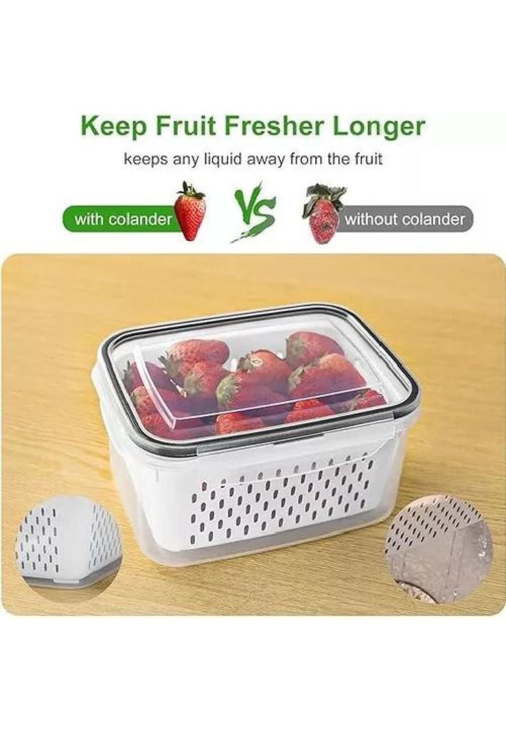 Set de 5 contenedores herméticos de plástico para cocina y despensa-2