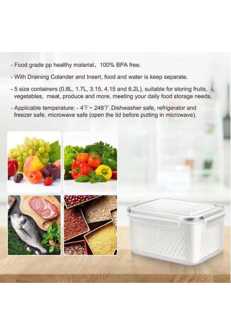 Set de 5 contenedores herméticos de plástico para cocina y despensa-5