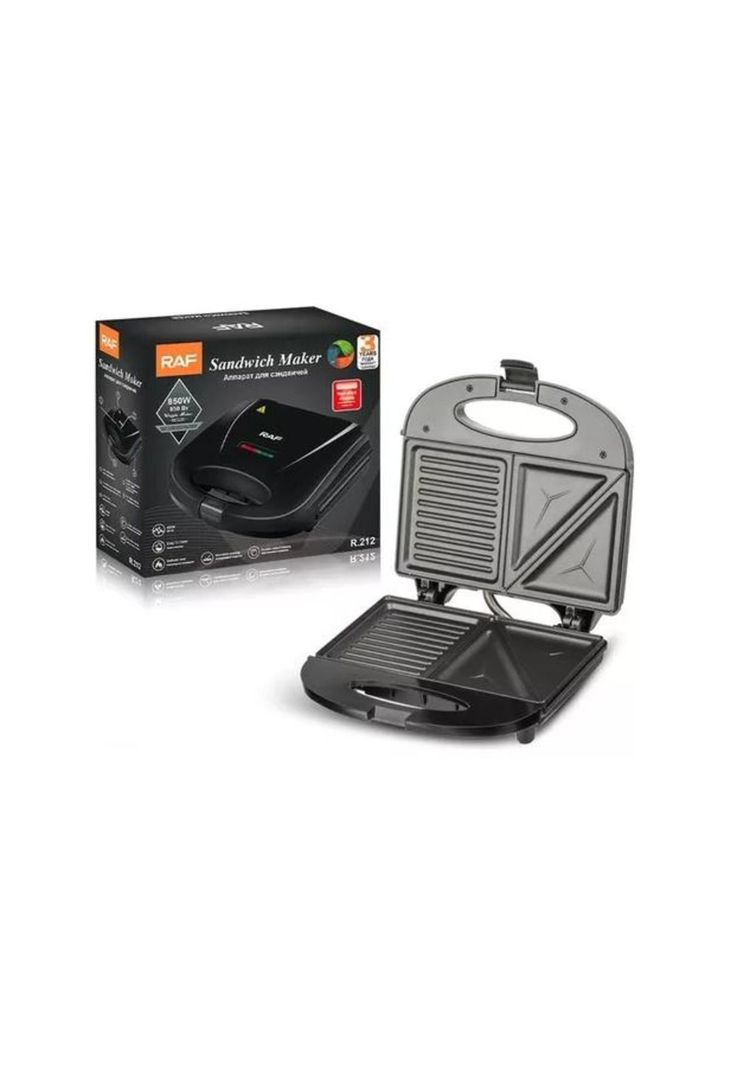 Tostadora eléctrica grill sandwich maker 220V, color negro-3