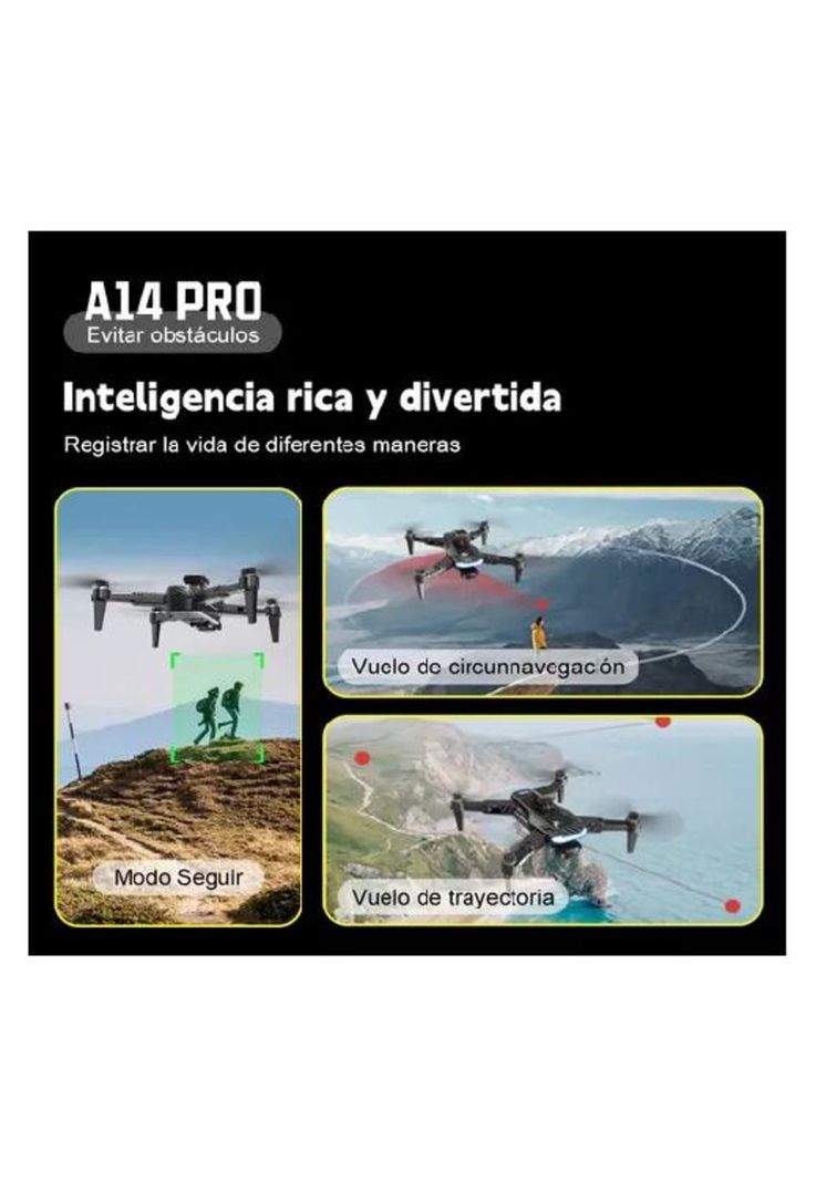 Drone 8K con cámara dual y 2 baterías anti-obstáculos giro 360-1