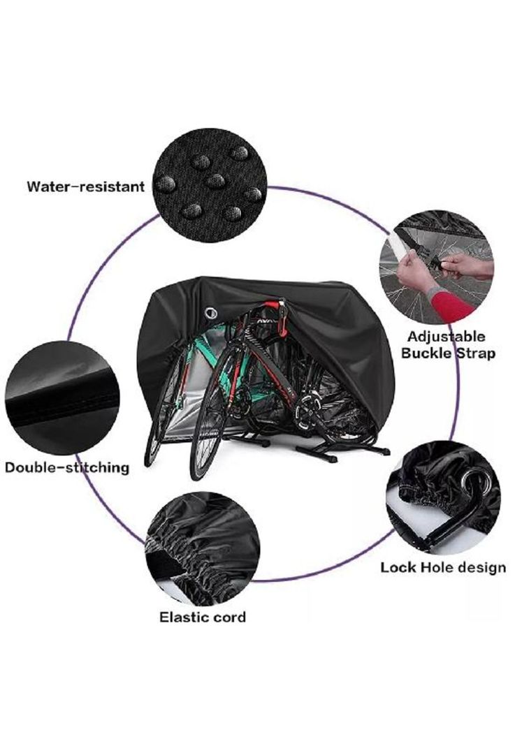 Carpa cobertor funda para bicicleta impermeable 110x200 cm-3
