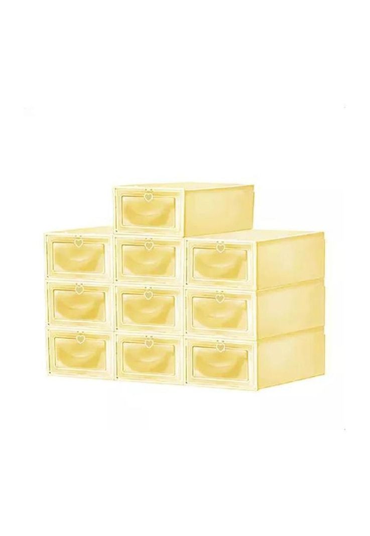 10 piezas zapateras organizadoras amarillas-1